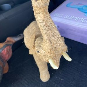 Elephant covered in burlap